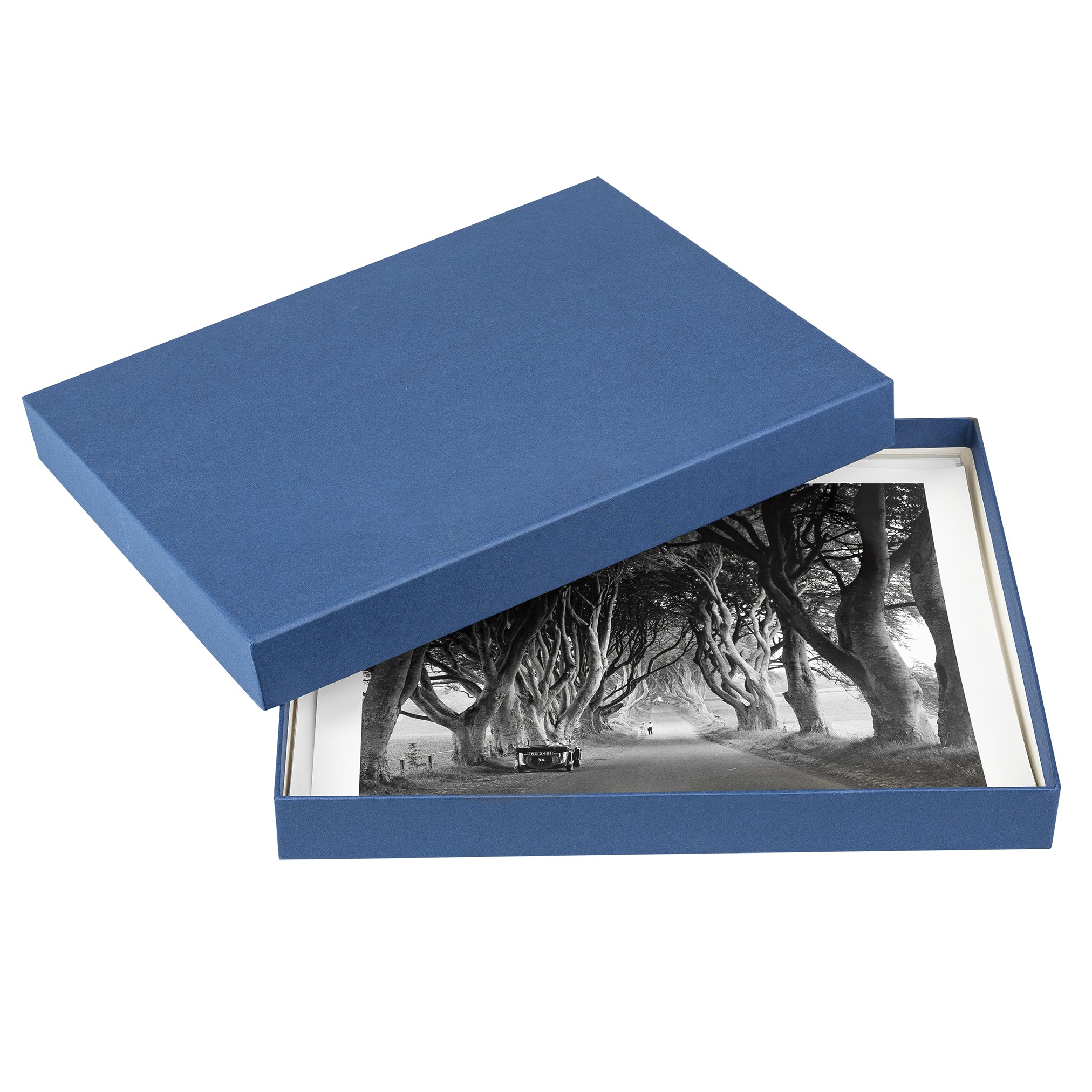 Archive box with slip lid (blue)